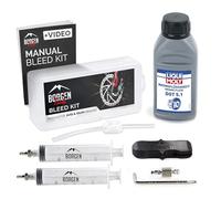 Borgen Kit spurgo per Freni a Disco AVID e SRAM | Per lo spurgo di AVID Elixir e altri modelli, con 250 ml di liquido freni DOT 5.1 per freni SRAM.