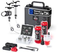 Borgen Kit spurgo PRO per freni a disco Shimano, Tektro e TRP | Con istruzioni in tedesco e 2×100 ml di olio minerale; per uno spurgo pulito e affidabile dei freni a disco.