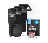Borgen Supporto da parete per bici | Supporto verticale da parete per E-bike, MTB, bici da corsa in nero opaco | Sopensione della bici per la casa e il garage con cuscinetti di protezione