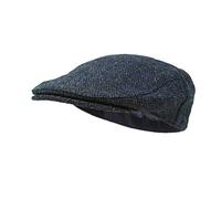 Borges & Scott Coppola Nevis - 100% Lana Tessuta a Mano - Tweed Harris - Resistente all'Acqua - Blu Scuro Herringbone 58cm