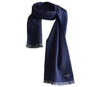 Borges & Scott Sciarpa in lana di agnello irlandese - 100% lana irlandese - Made in Irlanda - Grigio blu