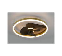 BORGHOLM PLAFONIERA CON VENTILATORE BIANCA OPPURE ORO/NERA LED 30W LUCE DIMMERABILE D50 CM