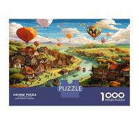 Borgo pallone Rompicapo 1000 Pezzi In Città pallone cartone Extra Spesso, Un Classico Puzzle A Pezzi Per Pace Interiore, Ideale Per Sfida Personale, Regalo Di Compleanno Originale 38x26cm/1000pcs