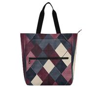 Borgogna Blu Navy Libri Tote Borsa Libro per Bambini Donne Uomini Impermeabile Borsa della spesa riutilizzabile con Tasche con Cerniera per Scuola Shopping Spiaggia Arcobaleno