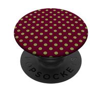 Borgogna Matcha Grande Polka Dot Boho Vintage Estetica Girly PopSockets PopGrip Adesivo