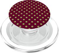 Borgogna Matcha Grande Polka Dot Boho Vintage Estetica Girly PopSockets PopGrip per MagSafe