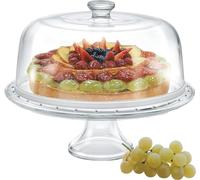 BORGONOVO Alzata Piatto Torta 31 con Cupola Palladio, Vetro, Trasparente