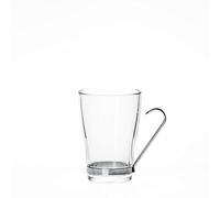 Borgonovo - Set 6 Tazze da Cappuccino in vetro e Acciaio 32 cl
