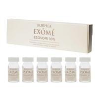 BORHEA EXÔMÉ Fiale Esosomi 10% - Trattamento Urto Professionale per Microneedling e Rigenerazione Totale - Siero Viso Esosomi Antiage Concentrato per Lifting e Macchie, 6x5ml