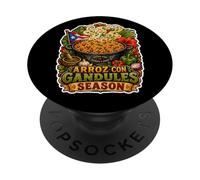 Boricua Arroz con Gandules Stagione PopSockets PopGrip Adesivo