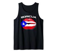 Boricua Bacio Portorico Bandiera Labbra Design Canotta
