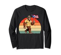 Boricua Bigfoot Puerto Rico Flag Graphic Maglia a Manica