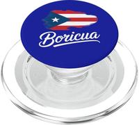 Boricua con Puerto Rico Bandiera e Script Font PopSockets PopGrip per MagSafe