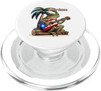 Boricua Coqui Rana Suonare Chitarra Sotto Una Palma PopSockets PopGrip per MagSafe