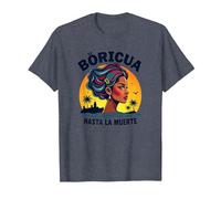 Boricua Hasta La Muerte: Tramonto dell'orgoglio portoricano Maglietta, Uomo, Pervinca, 6XL
