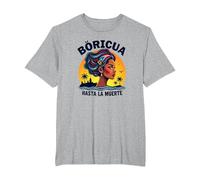 Boricua Hasta La Muerte: Tramonto dell'orgoglio portoricano Maglietta, Uomo Taglie Grandi, Grigio Melange, 6X Tall