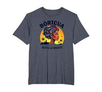 Boricua Hasta La Muerte: Tramonto dell'orgoglio portoricano Maglietta, Uomo Taglie Grandi, Pervinca, 5X Tall