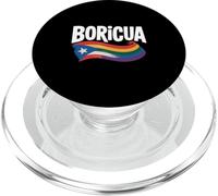 Boricua LGBTQ+ Pride Rainbow Bandiera di Porto Rico, mese dell'orgoglio PopSockets PopGrip per MagSafe
