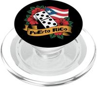 Boricua Orgoglio con Hibiscus e Domino PopSockets PopGrip per MagSafe