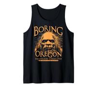 Boring Oregon Bigfoot 1903 Sasquatch Orange Art Canotta