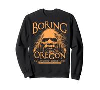 Boring Oregon Bigfoot 1903 Sasquatch Orange Art Felpa