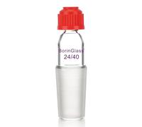 BorinGlass Adattatore per termometri in vetro per distillazione, adattatore termometro, con collegamento interno 24/40, altezza 80 mm, 1 pezzo