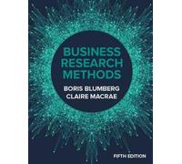 Boris Blumberg Claire MacRae Business Research Methods 5e (Tascabile)