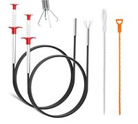 BORISCA 2 Pezzi Sonda Sturatubi di Scarico 90cm/ 200cm Molla Sturatubi Spirali per la Pulizia dei Tubi in Spazi Rristretti Stura Lavandini e Scarichi Spazzola Tubi Scarico per Cucina, Bagno