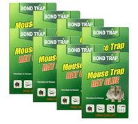 BORISCA 8 Pezzi Colla per Topi Extra Forte Professionale Tavolette Colla per Topi Versatile per Catturare Ratti, Trappole per Raccogliere per Cattura i Mouse in Cucina, Magazzino, Garage