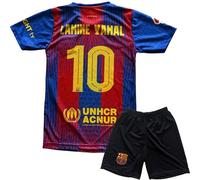 Boriverae Lamine Yamal n. 10 - Maglia da calcio per bambini, 2026, design a casa, maglietta con pantaloni, maglietta regalo per bambini (4-14 anni), Blu, 140