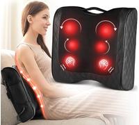 Boriwat - Cuscino massaggiante per la schiena, massaggiatore elettrico Shiatsu per alleviare lo stress