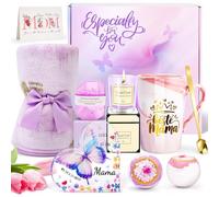BoriYa Regalo Festa Della Mamma 2025 - Idee Regali Mammà Compleanno, Gift Set con Tazza la Migliore Mamma del Mondo e Candela Aromatica, Gift Box auto-rilassante da Donna per Madre e Nonna