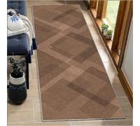 BORKOY Tappeto Corridoio Lungo 4 metri Tappeto Passatoia Cucina Antiscivolo Lavabile Moderno Marrone Tappeti Runner Ingresso Interno per Lavanderia Camera da Letto Casa Corridoio Soggiorno 40x400cm