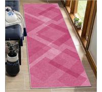 BORKOY Tappeto Corridoio Lungo 4 metri Tappeto Passatoia Cucina Antiscivolo Lavabile Moderno Rosa Tappeti Runner Ingresso Interno per Lavanderia Camera da Letto Casa Corridoio Soggiorno 40x400cm
