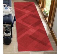 BORKOY Tappeto Corridoio Lungo 4 metri Tappeto Passatoia Cucina Antiscivolo Lavabile Moderno Rosso Tappeti Runner Ingresso Interno per Lavanderia Camera da Letto Casa Corridoio Soggiorno 40x400cm
