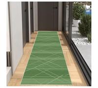 BORKOY Tappeto Lungo per Cucina e Passatoia Corridoio Antiscivolo Lavabile Morbido, Stile Moderno Astratto,Verde,1 metri, Per Soggiorno, Camera da Letto, Ingresso Interno, Bagno (70x100cm