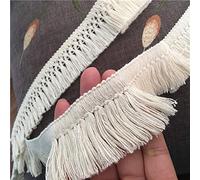 Borla di cotone beige da 2 iarde e 1,5 pollici di larghezza, bordo per cucito di The Yard per accessori da vestito, progetti di artigianato