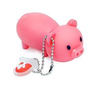 BORLTER - Chiavetta USB a forma di maialino, idea regalo per amici e bambini Rosa 32 GB.