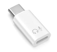 BORLTER CLAMP Adattatore da Lightning a USB-C per cuffie supporta il controllo di linea, adattatore audio da Lightning a USB-C per con iPhone 16/15, iPad e altri connettori audio Type-C, bianco