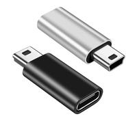 BORLTER CLAMP Adattatore da USB C a Mini USB 2pcs, Adattatore da Femmina di Tipo C a Maschio di Mini USB, per Lettori MP3, Fotocamere digitali, GPS, Macchine per Scatole Digitali e Altro Mncora
