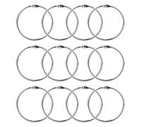 BORLTER CLAMP Anelli del Libro, Anelli di Rilegatura 3,5 cm 12 Pezzi Anelli per Raccoglitori, Anello di Metallo per Rilegare Quaderni a Fogli Mobili, Schede Indice, Album di Ritagli, Portachiavi