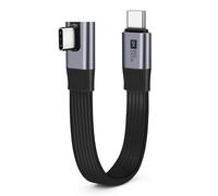 BORLTER CLAMP Cavo USB C -Short 13 cm, cavo adattatore USB4 compatibile con angolo retto con Thunderbolt 4 (240W 80Gbit/s 8K@60Hz), per iPhone 16 15 Pro Max, MacBook, SSD, iPad