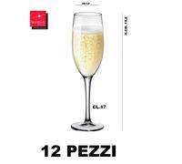 BORMIOLI 12 PZ MILANO CALICE FLUTE CL.17 EX KALIX CHAMPAGNE PROF HORECA 2026