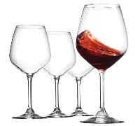 BORMIOLI 4 calici per vino rosso bianco in vetro trasparente da 53 icchieri