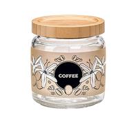 Bormioli 93339 1 Barattolo Contenitore da Cucina in Vetro Tappo in Bamboo Caffe' 750 ml