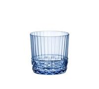 Bormioli Rocco Bicchiere Rocks America’20s Sepphire Blue, Confezione da 6 - blu vetro 8159217