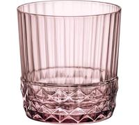 Bormioli 94138 Rocco America Set 6 Bicchieri Lilla Rocks, Vetro, 30cl, 300 milliliters, Liliac Rose