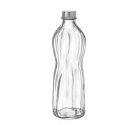BORMIOLI Bottiglia Aqua LT.1 C/Tappo, 1 Liter, Acciaio Inossidabile, Trasparente