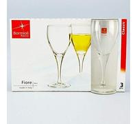 BORMIOLI Calice Fiore Vino da Tavola Vetro Tulip 19 cl Riutilizzabile 3PZ