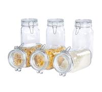 Bormioli Fido, Barattoli con chiusura a leva, 6 pezzi Capacità di 1,5 lt conserv